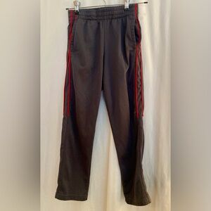 TEK GEAR Kids Black Activewear Pants Red Stripe Size S